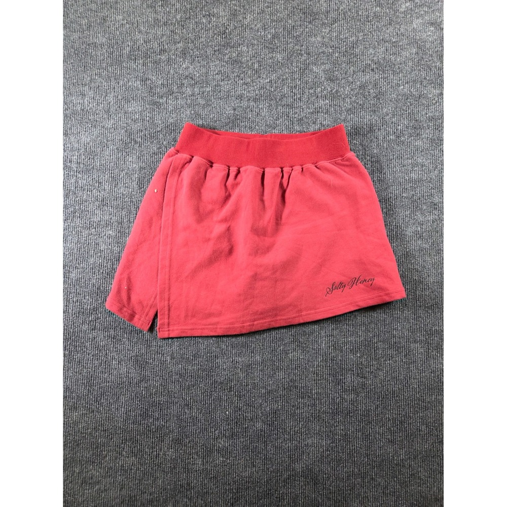 Salty Honey Womens Red Athletic Wrap Skort‎ Size Small Cotton Blend Active Skirt